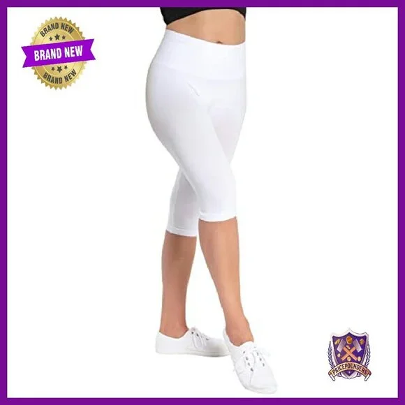 High Waist Tummy Control Capri Leggings Shapewear Sizes S-2X